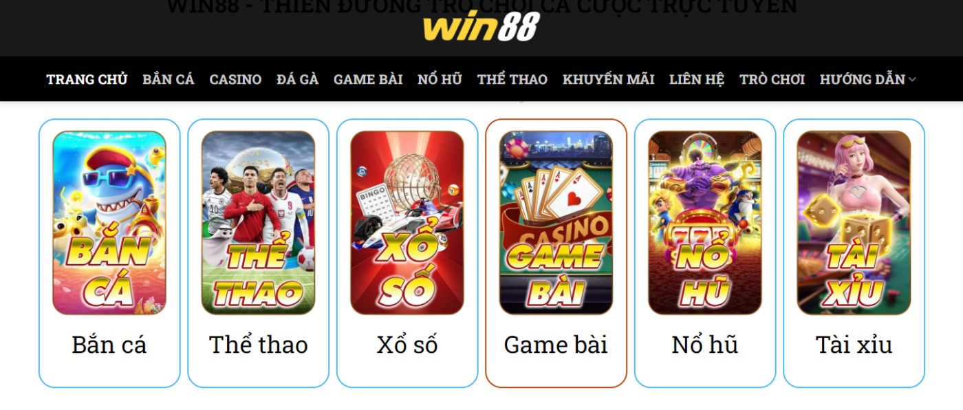 Win88 – Siêu phẩm game bài đổi thưởng số 1 thị trường